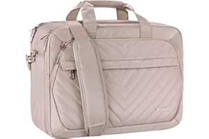 VANKEAN Laptop Briefcase for Women Fashion, TSA Friendly Expandable 17 Inch Laptop Bag, Waterproof Computer Bag with RFID Pocket, Work Bag for Women Messenger Bag for Business, Light Dusty Pink