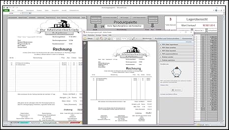 Rechnungsprogramm mit Lagerhaltung, Faktura Software, Rechnunssoftware, Produktpalette, Kundendatenbank, Umsatzliste, Liefers