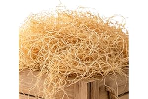 Natural Aspen Wood Excelsior, 10 oz Fine Shred Basket Filler, Biodegradable Gift Box and Craft Packaging Material