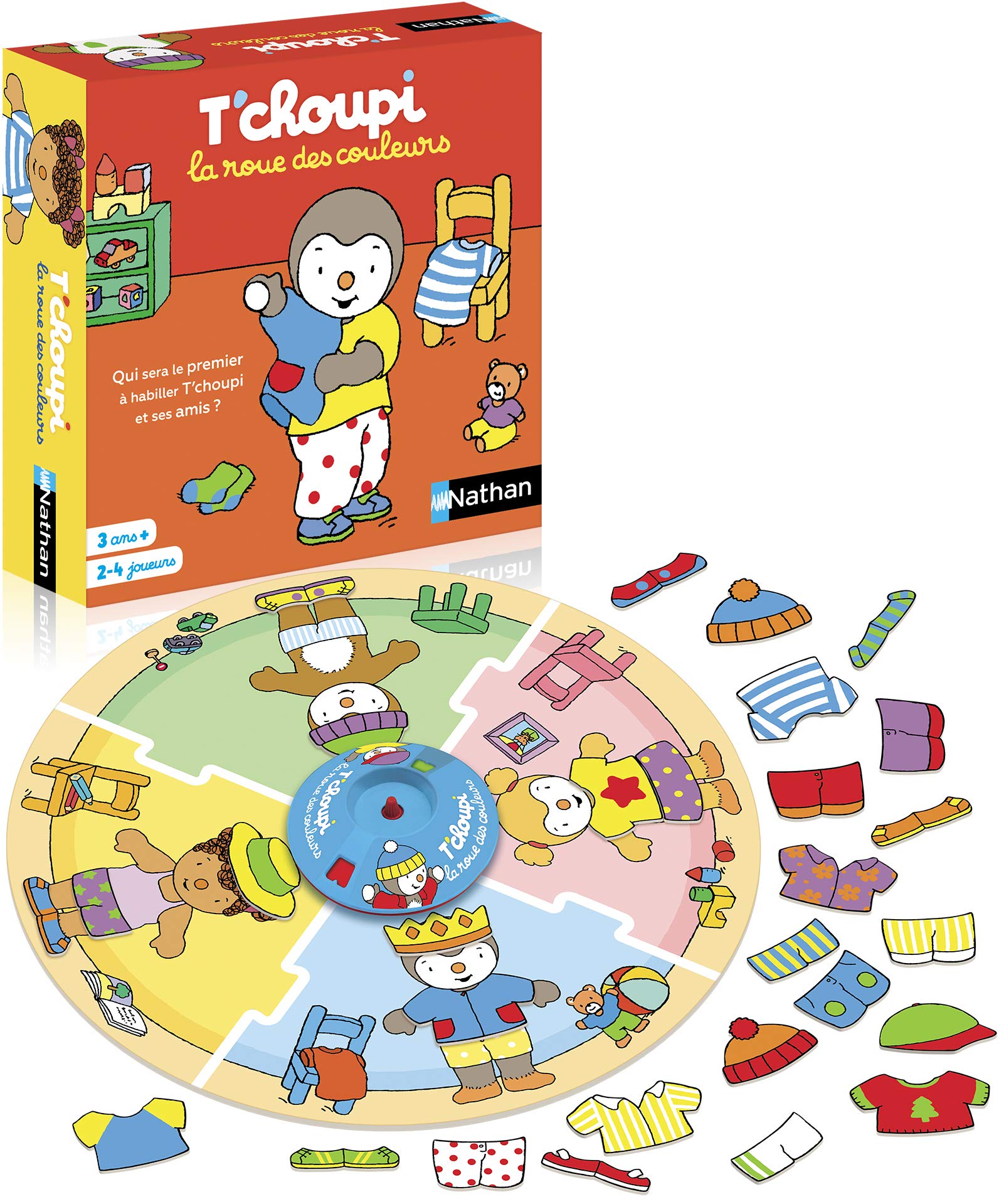 Nathan – The Wheel of Colours T'choupi – Educational and cooperative game for children from 3 years of 2 to 4 players