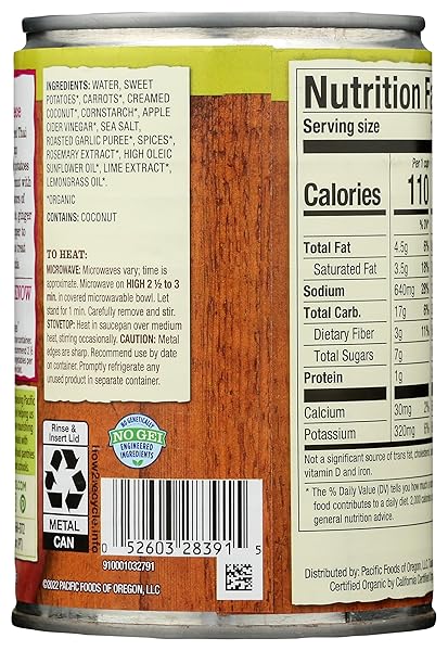 PACIFIC FOODS, ORGANIC THAI SWEET POTATO SOUP, 16.3 OUNCE