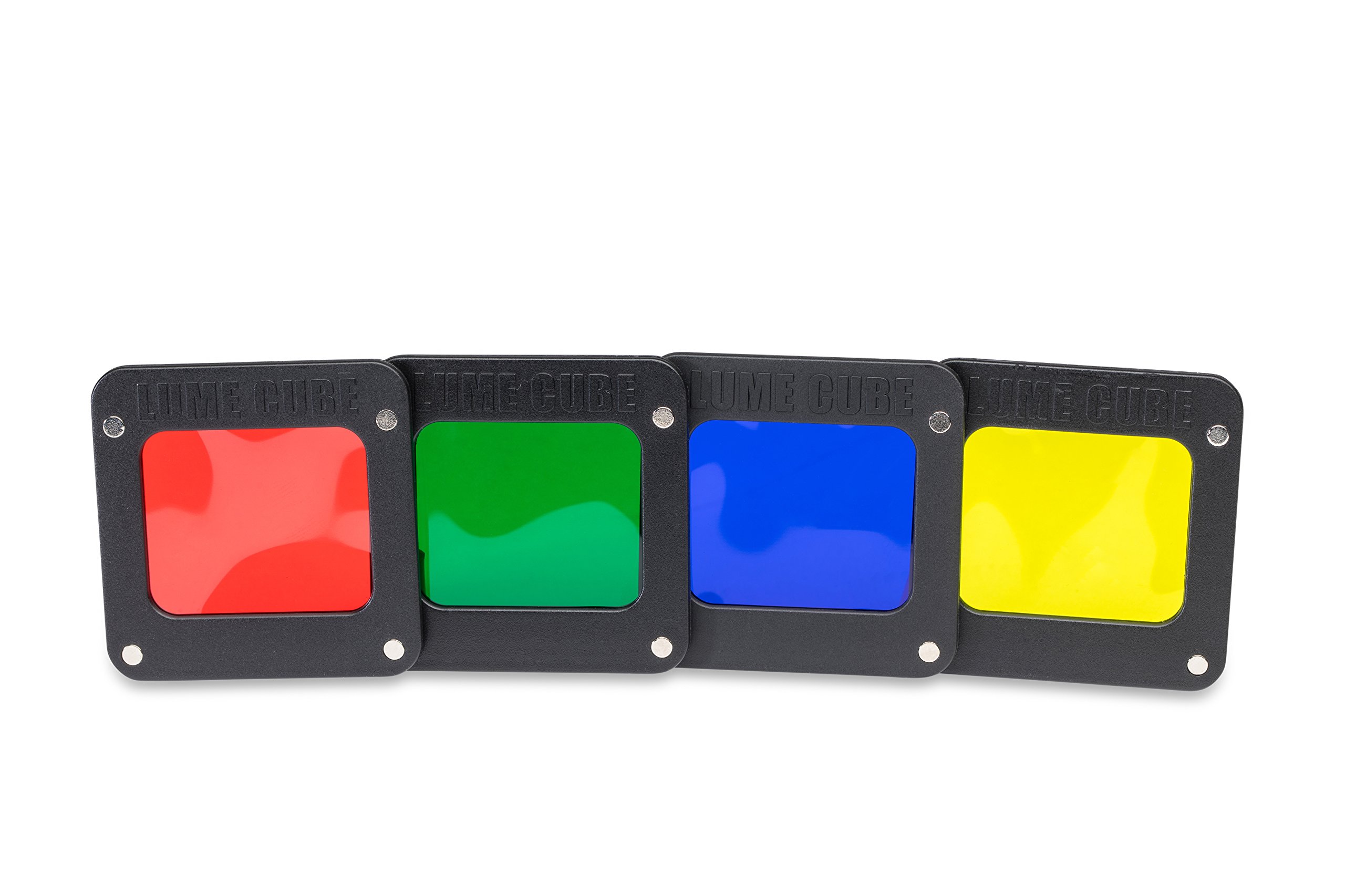 Lume Cube - RGBY Color Pack - With dual sided magnets - stack the gels on top of each other - creative color gel pack - Red, Green, Blue, Yellow color gels - Endless possibilities