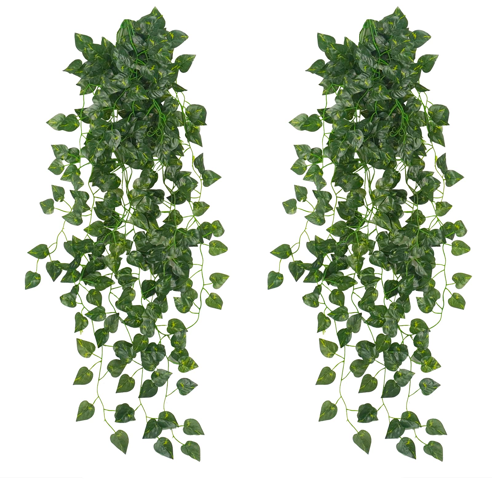 2Pcs Fake Plants for Outside Fake Plant Decor 3.1ft Artificial Hanging