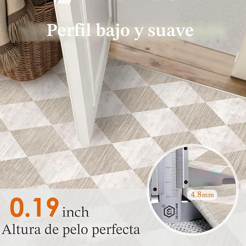 Tapete da Sala de Estar 200x300cm Bege Moderno