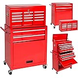 Best Choice Products Portable Top Chest Rolling Tool Storage Box Cabinet Sliding Drawers