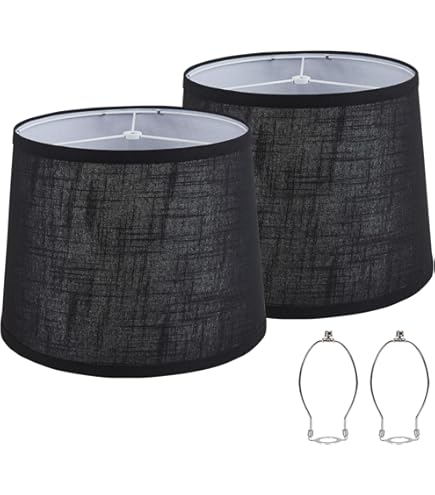 ライト・ランタン Black Label Lamp Shade Black Label style Black Lampshades for Table Floor Lamp, Medium 12.7