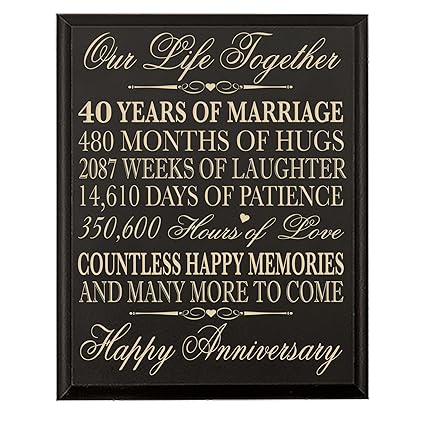 wedding anniversary 40 years