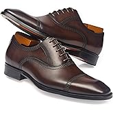 ALIPASINM Men's Dress Shoes Formal Oxford Leather Wingtip Lace Up Shoes for Men