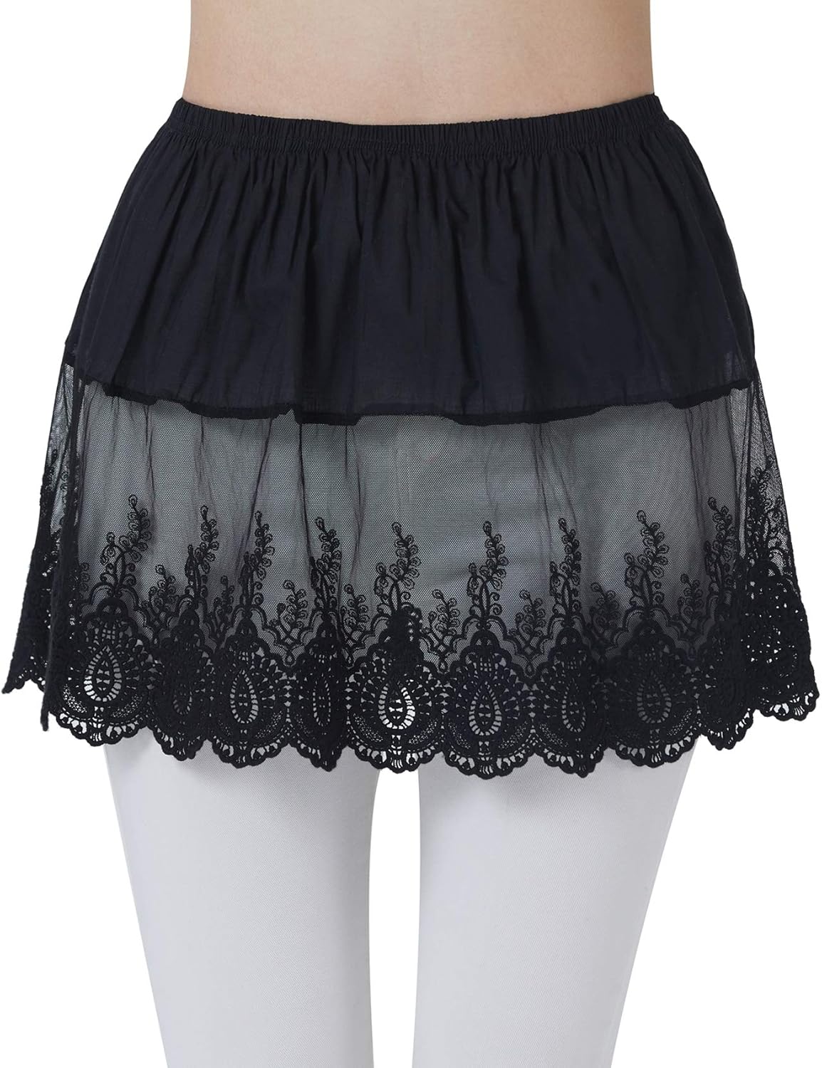 BEAUTELICATE Top Lace Shirt Extender Tunic Cotton for Women Floral Trim