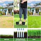 Ohuhu Lawn Aerator Hollow Tine Core Aerator with Bags Cleaning Tool 39in view 2