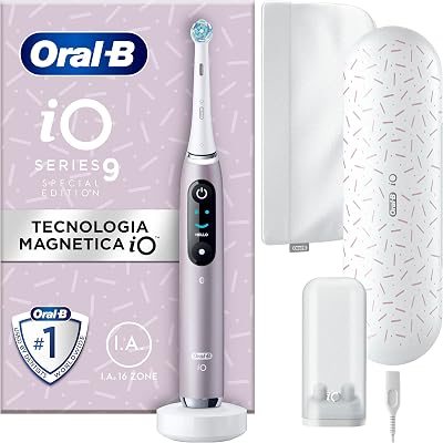 iO 9 Spazzolino Elettrico Ricaricabile, 1 Testine di Ricambio, Rosa