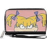 Buckle-Down Women's PU Zip Around Wallet Rectangle-Rugrats, 7.5"x4.5"