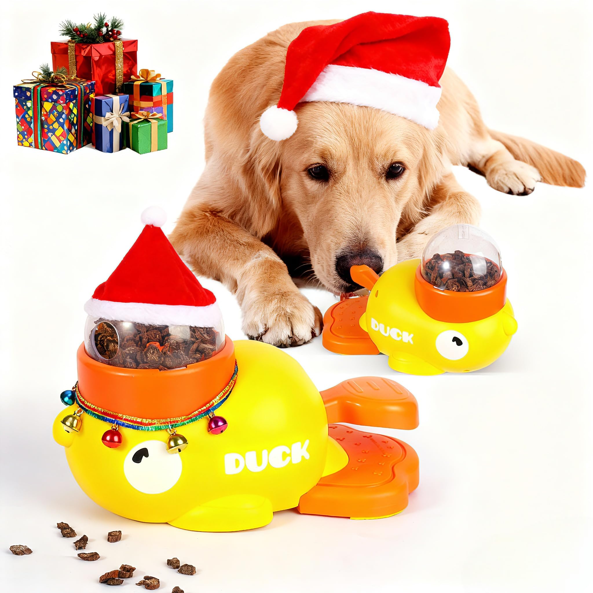 Photo 1 of 2-in-1 Interactive Dog Toys Food Puzzle Slow Feeder, Safe Dog Food Treat Feeding Dispenser for Dogs and Cats, Promotes IQ Training and Entertainment Reduces Bloating Anti-Gulping Small Animal Bowls