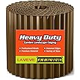 LAVEVE Corrugated Metal Garden Edging 6" x 20Ft, Landscape Edging Border for Lawn, Flower Bed, Garden Fence, Paver Edging (Bronze)