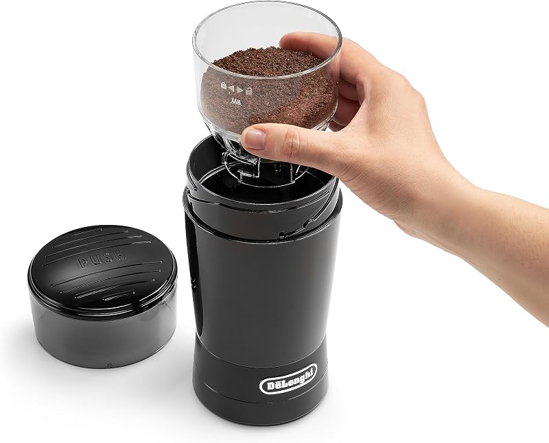 KG200 - Macinacaffè Elettrico con Lame in Acciaio Inox Nero