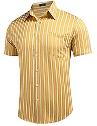 COOFANDY Men's Casual Linen Button Down Shirt