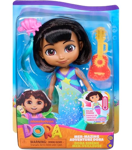 Fisher-Price Nickelodeon Dora & Friends Beach Adventure Play Pack – Dora Figure With Charm Bracelet