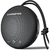 Monster Bluetooth Speaker, IPX8 Shower Speaker Waterproof, Bluetooth 5.4 with Loud HD Sound and Robust Bass, Extra Long Playtime Punchy, for Home, Beaches Portable Wireless Outdoor Speakers