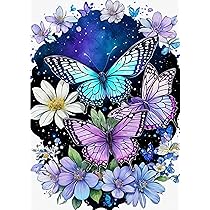 ゆにバタフライ絵画2点セット Amazon.com: FOXKISS Butterfly Diamond Art Painting Kits for