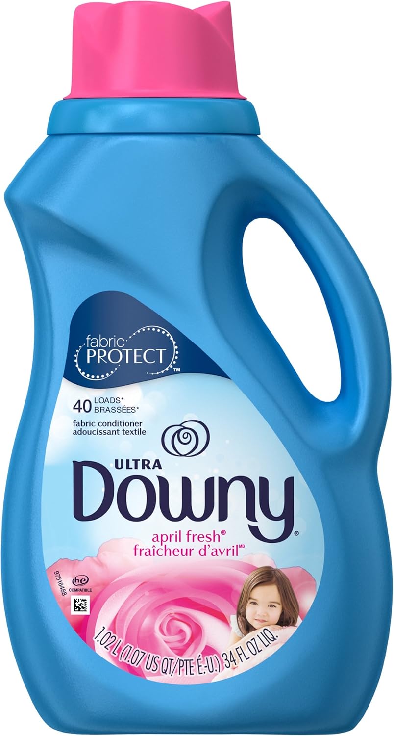 Downy Ultra April Fresh Liquid Fabric Softener 40 Loads 34 Fl Oz (Pack of 6): Health & Personal Care