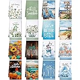 Bencailor 16 Pcs Winter Kitchen Towels Seasonal Holiday Hand Dish Towels Winter Snowman Gnome Soft Absorbent Vintage Tea Dishcloths for Spring Kitchen Bathroom Home Decor Gifts 16 x 24 Inch