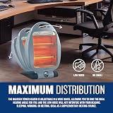 BARGAINS-GALORE 800W Halogen Heater Two Settings Compact Silent Energy Saving view 3