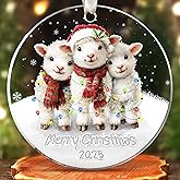 LUCAGIFT Sheep Ornament - Sheep Gifts for Lovers, Women, Men - Funny Animals Ornaments for Christmas Tree - Animals Themed Gifts - Acrylic Christmas Ornament 2025