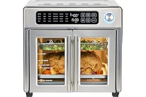 Emeril Lagasse Extra Large French Door Air Fryer Toaster Oven Combo, 25 Cooking Functions and Digital Controls, 7 Accessories