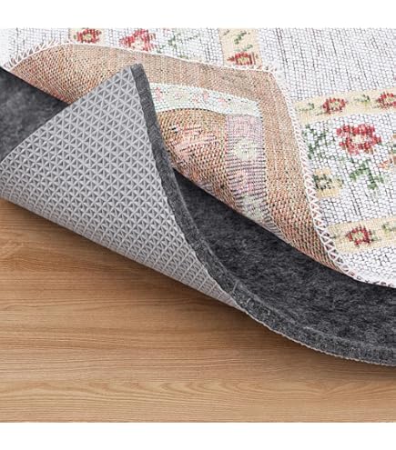 Edenbrook Almohadilla De Fieltro Antideslizante Para Alfombra, Segura Para Todos Los Suelos, 1/4 Pulgadas De Grosor, Parte Trasera De Goma, Reduce El Ruido, Personalizable, 5 X 8 Pulgadas
