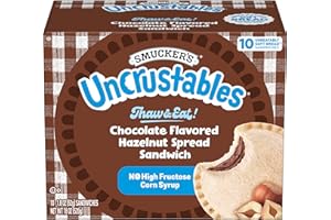 Smucker's Uncrustables Chocolate Flavored Hazelnut Spread Sandwiches, 10 Count, Thaw & Eat