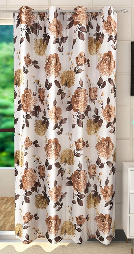 Lavichitra 1 Piece Floral Polyester Curtains Heavy Gsm Door