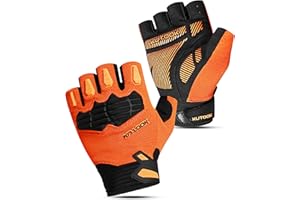 KUTOOK Cycling Gloves for Men Women Half Finger Mountain Road Breathable Bike Gloves with Wrist Guard Anti-Slip Bike Gloves for Fitness Training Outdoor Sports