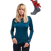Merino.tech Merino Wool Base Layer Women - 100% Merino Wool Heavyweight, Midweight, Lite Long Sleeve Thermal Shirt and Socks