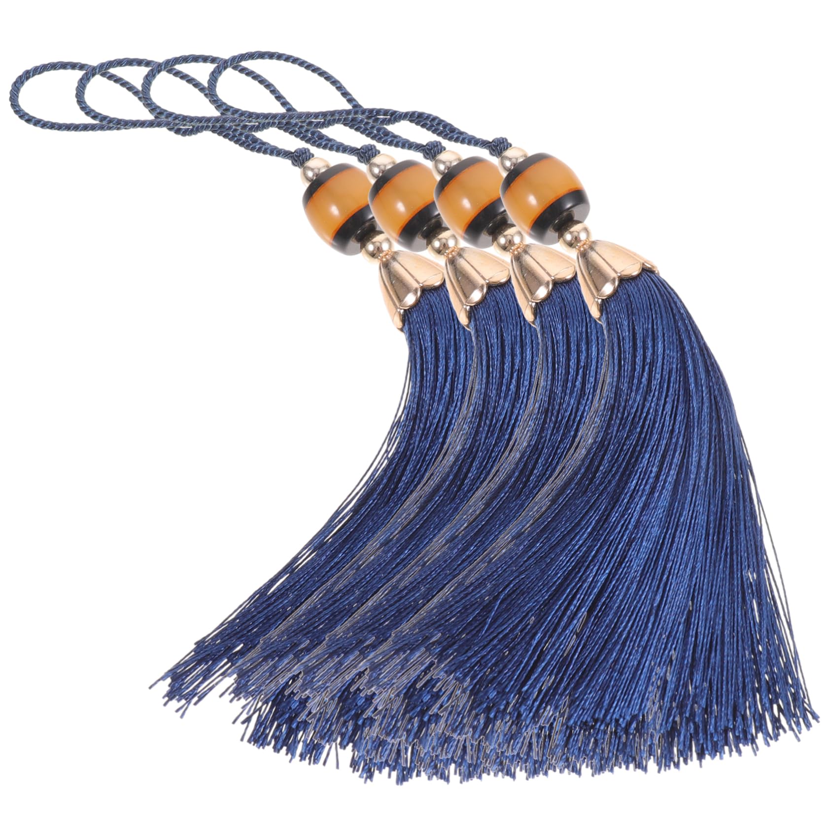 CORHAD 4 Pcs Tassels for Curtains and Banners Small Decorative Tassel Pendants for Crafts Home Decor and Table Settings Versatile Tassels for Creative Projects