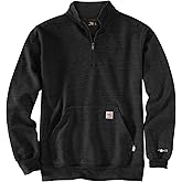Carhartt Men's Flame-Resistant Force Loose Fit Midweight Mock Neck Sweatshirt