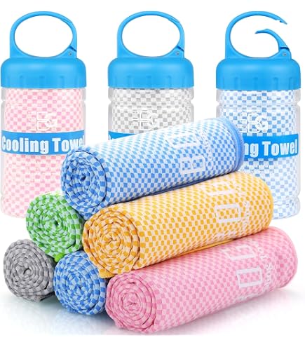 Lot de 4 serviettes rafraîchissantes en microfibre pour athlètes, entraînement, sport, yoga, séchage rapide