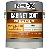 INSL-X Cabinet Coat - Urethane Acrylic Satin Sheen Enamel Cabinet Paint, White, 1 Gallon