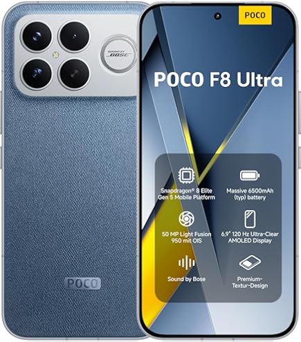 Amazon.com: XIAOMI Poco F8 Ultra 5G Ai (Compatible with Tmobile