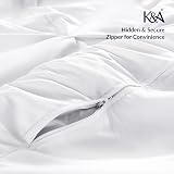 K&A Pintuck Pinch Pleat Duvet Cover Set White 137x200 with Pillowcase view 5