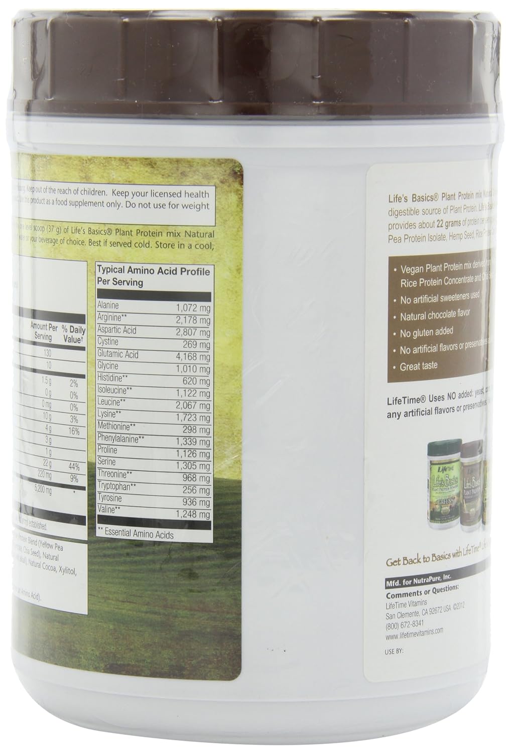 Lifes Basics Plant Protein Powder Nutrition Facts Runners High Nutrition