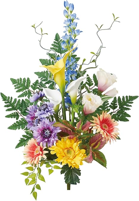 Amazon ポピー 造花 仏花 カラーリリーブッシュ 全長60cm 幅39cm ミックス Fp 0791mix 造花 オンライン通販