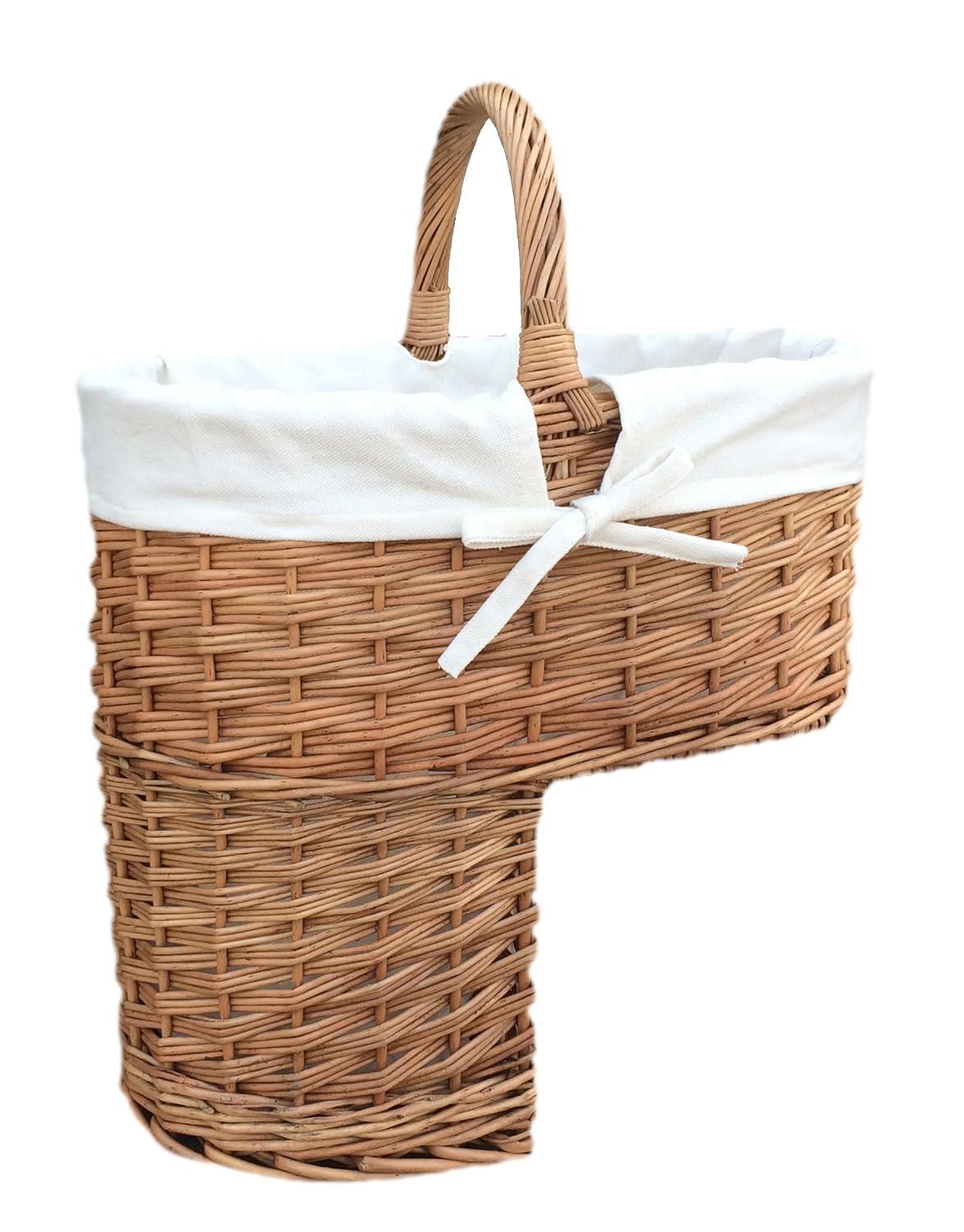 The Uppercrust White Lined Stair Basket Amazon.co.uk Garden & Outdoors