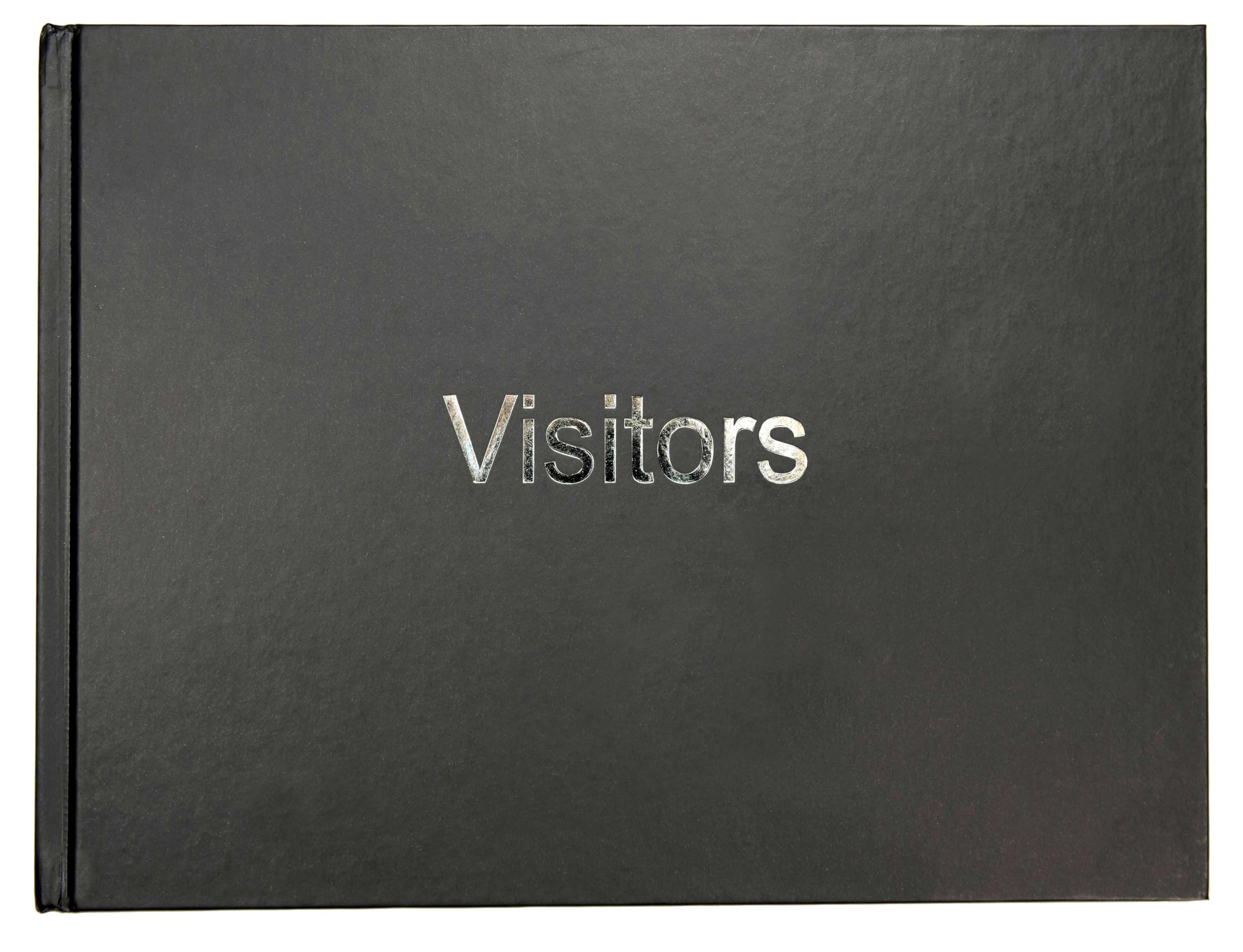 Esposti Visitors Book | Guest Record Book | For Guest Comments Hotels Restaurants Schools | Black Vinyl Cover | 720 Entries | Size 270 x 200mm