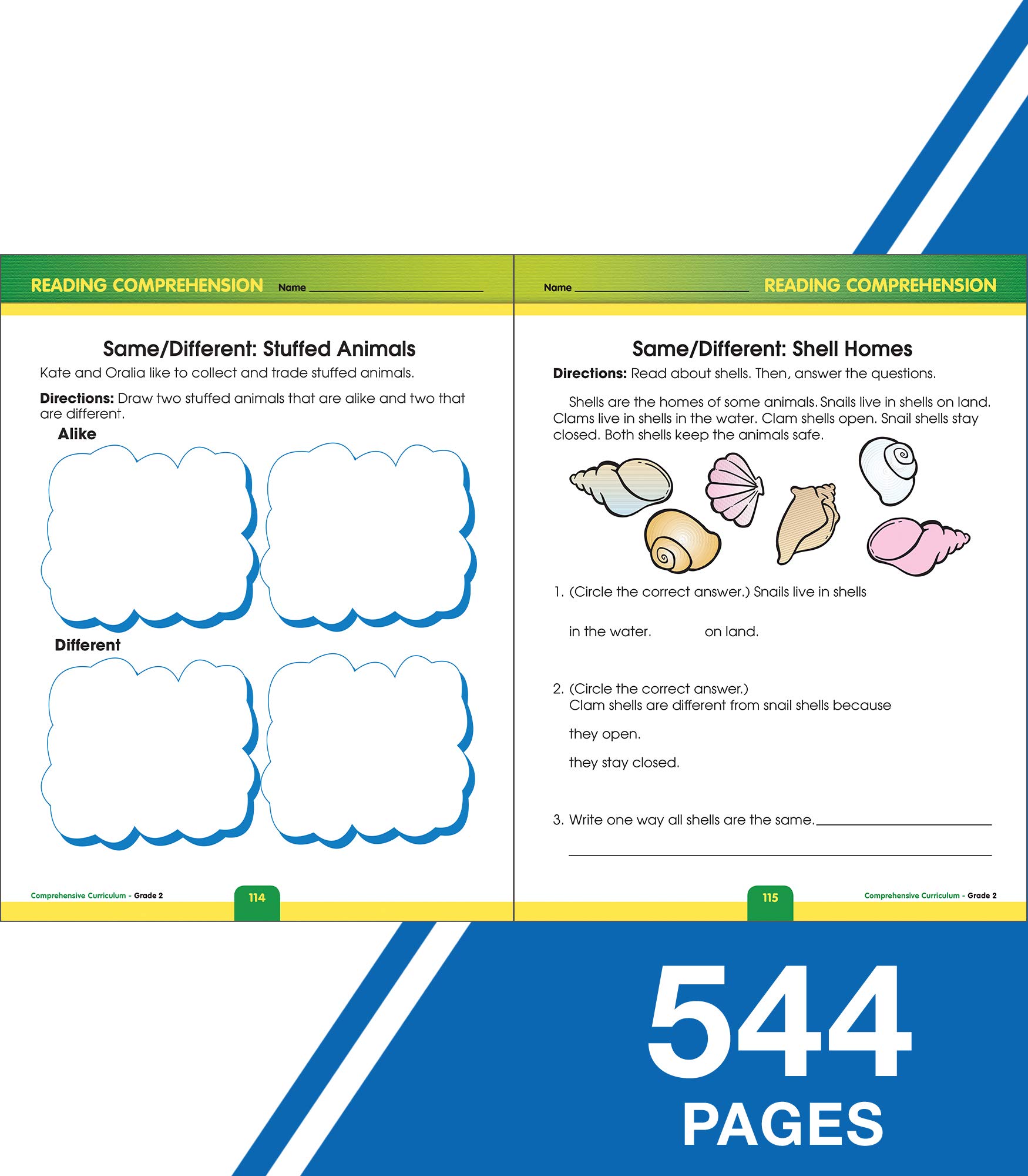 Carson Dellosa Comprehensive Curriculum of Basic Skills Second Grade Workbook, Reading Comprehension, Language Arts, Spelling, Grammar, Math, and Writing Practice, Classroom or Homeschool Curriculum