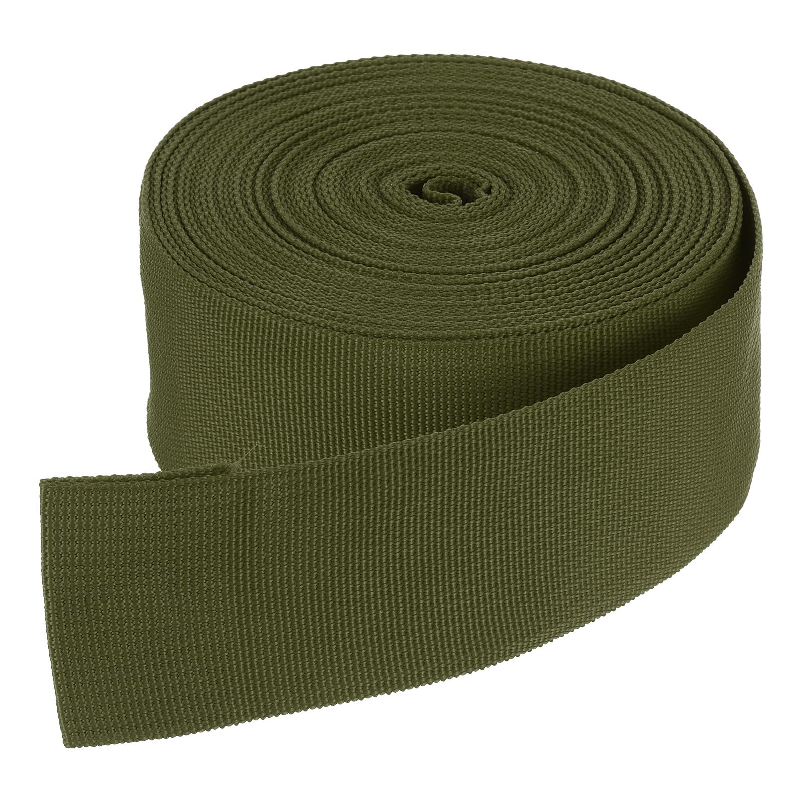 DMiotech 10 Yard x 2 Inch Width Nylon Webbing Strap Poly Flat Webbing Strapping for DIY Craft Backpack Strapping, Sewing, Outdoor Gear Repair, Army Green