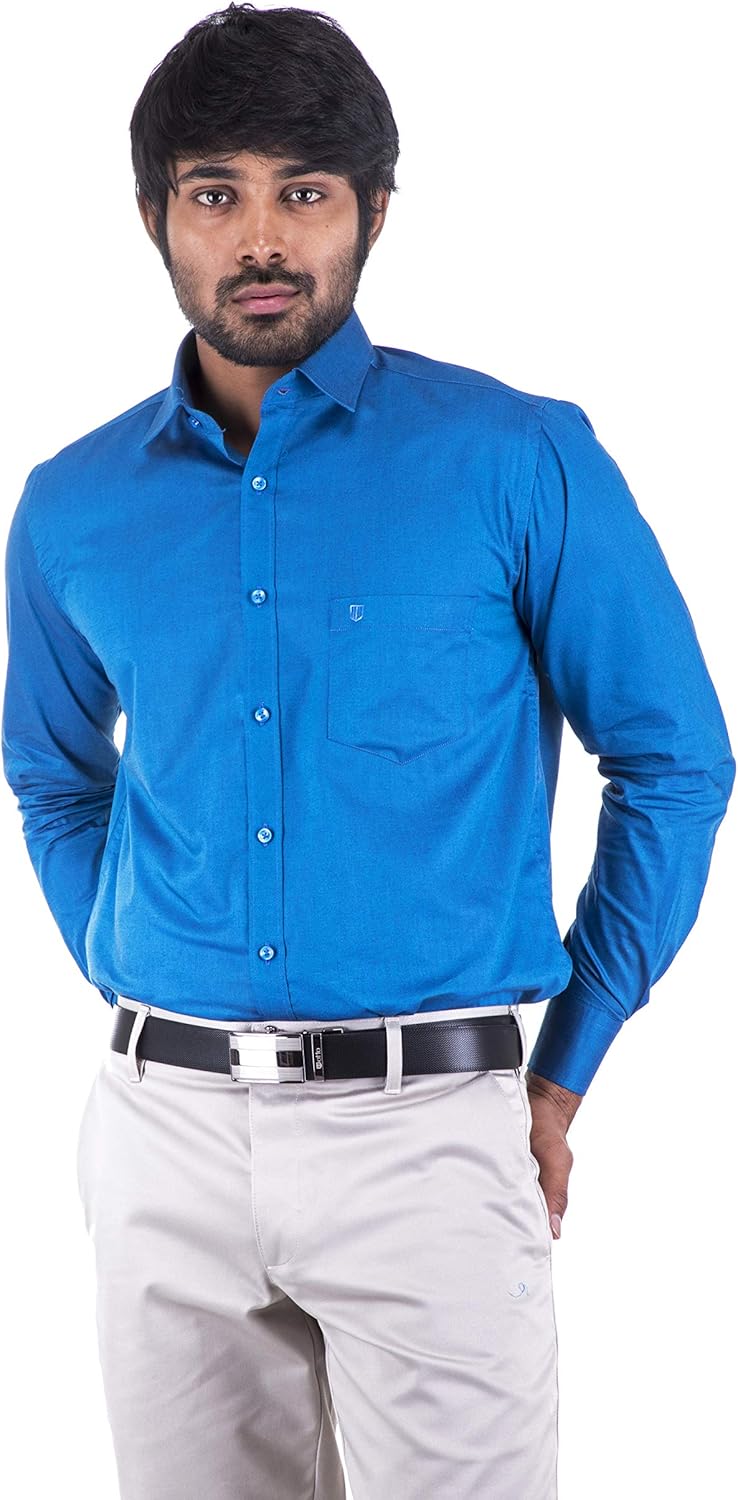 Buy OTTO Clothing Stylish Formal Cotton Blend Shirt, for Men, Royal
