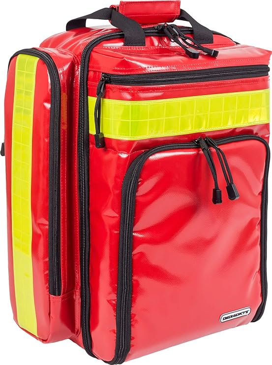 ELITE BAGS Supporter Notfallrucksack (rot, schwarz und blau) (Plane rot