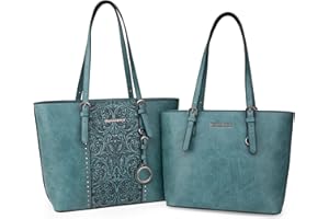 Montana West Tote Bag for Women Large Purse and Handbags Set Embossed Collection Purse 2Pcs Set
