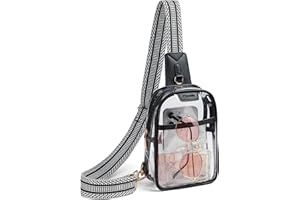 Mroede Clear Bag for Stadium Events Clear Concert Bag Purse for Women Men Clear Crossbody Sling Bag Stadium Approved Sports