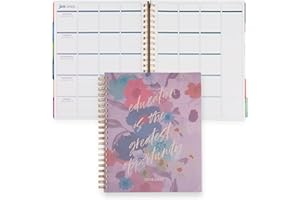 Erin Condren Inspired Collection Large Teacher Planner (July 2024 - June 2025) - Floral Education Quote Cover